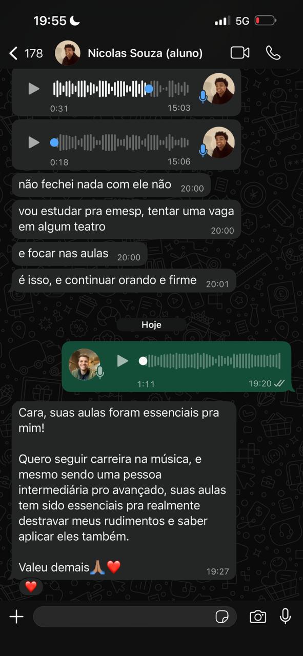 Feedback do whatsapp